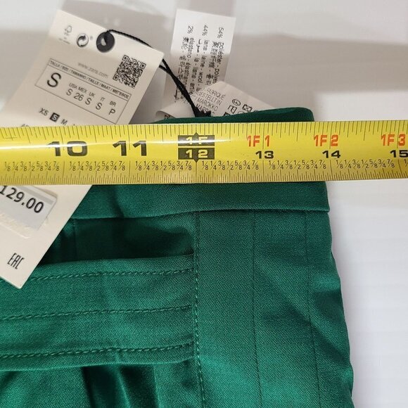 ZARA PLEATED SKIRT WITH BELT - LIMITED EDITION GREEN SIZE XS | 2586/408 - Picture 13 of 13